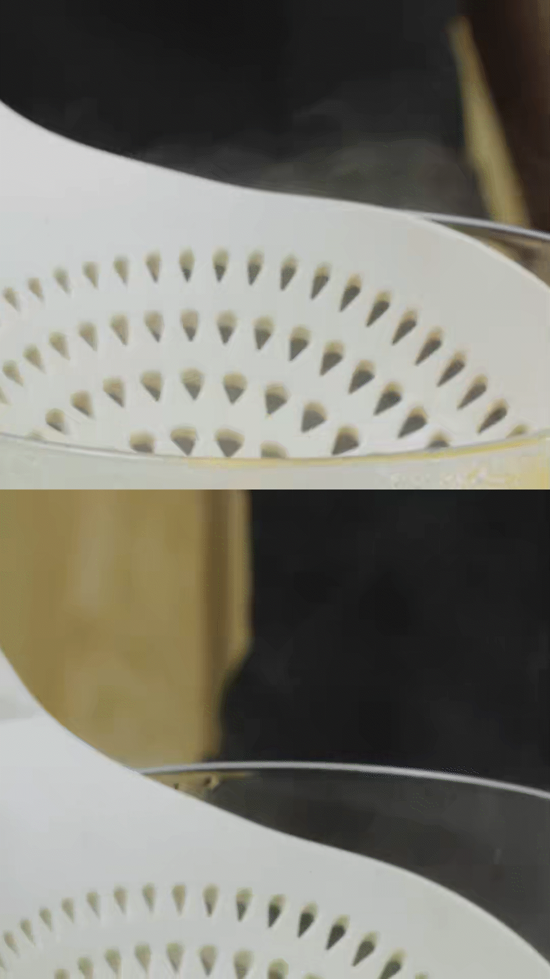 玉米筍對半切開、口蘑切片、豌豆去殼
